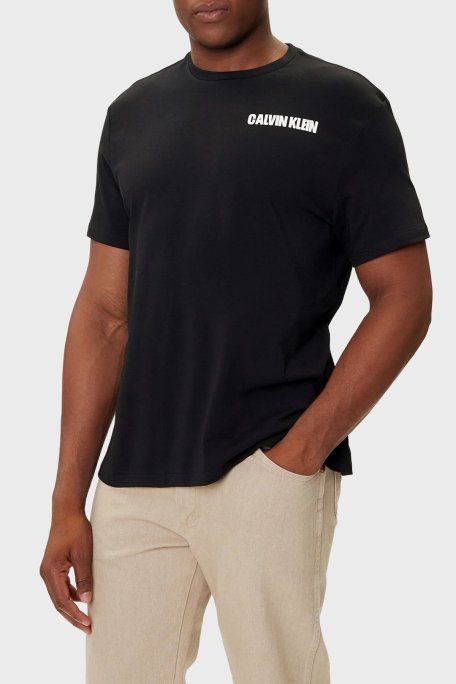 Calvin Klein Baskılı Pamuklu Regular Fit Bisiklet Yaka LV04RC805GUB1 Erkek T Shirt LV04RC805G UB1 SİYAH - Calvin Klein