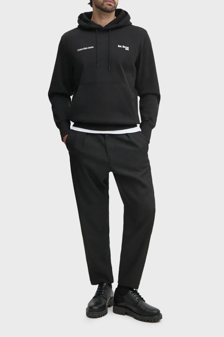 Calvin Klein Baskılı Pamuklu Regular Fit Kapüşonlu J30J326923BEH Erkek Sweat J30J326923 BEH SİYAH - Calvin Klein (1)