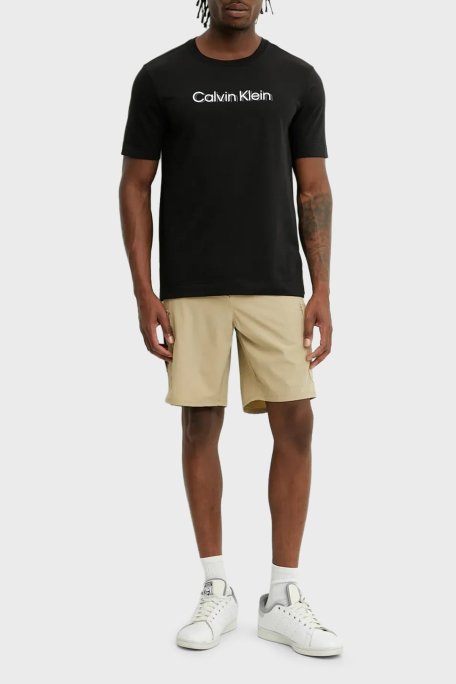 Calvin Klein Baskılı Streç Pamuklu Regular Fit Bisiklet Yaka LVGMS5K183UB1 Erkek T Shirt LVGMS5K183 UB1 SİYAH - Calvin Klein (1)