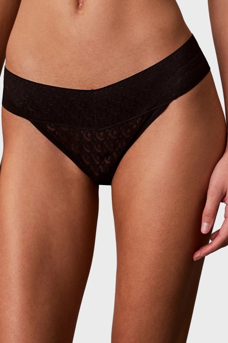 Calvin Klein Dantelli Düşük Bel 3 Pack Külot LV00QD5305FBS Bayan 3 Lü Külot LV00QD5305 FBS SİYAH PEMBE FUŞYA - Calvin Klein (1)