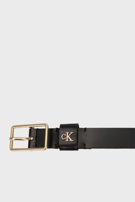 Calvin Klein Deri Logo Tokalı LV04F7050GYIH Bayan Kemer LV04F7050G YIH SİYAH - Calvin Klein (1)