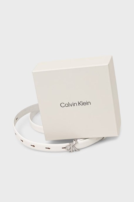 Calvin Klein Deri Logolu Kadın Kemer LV04F7085G YX0 BEYAZ - Calvin Klein (1)