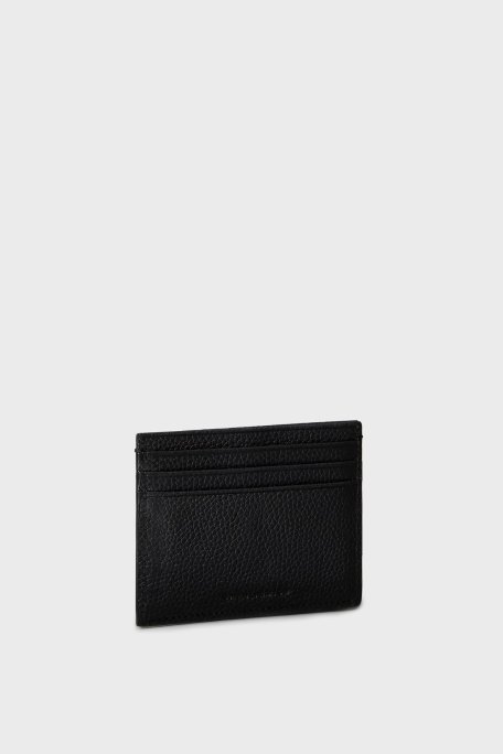 Calvin Klein Deri Logolu LV04D1060GUB1 Erkek Kartlık LV04D1060G UB1 SİYAH - Calvin Klein (1)