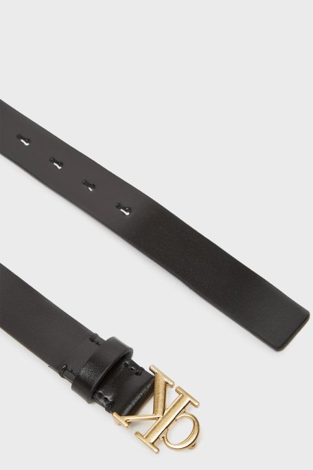 Calvin Klein Deri Logolu LV04K7017GUB1 Bayan Kemer LV04K7017G UB1 SİYAH - Calvin Klein (1)