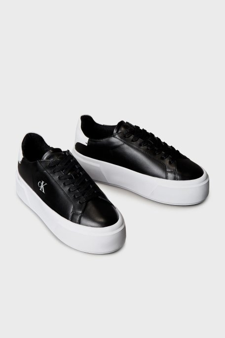 Calvin Klein Deri Logolu Platform Sneaker YW0YW01928BEH Bayan Ayakkabı YW0YW01928 BEH SİYAH - Calvin Klein (1)