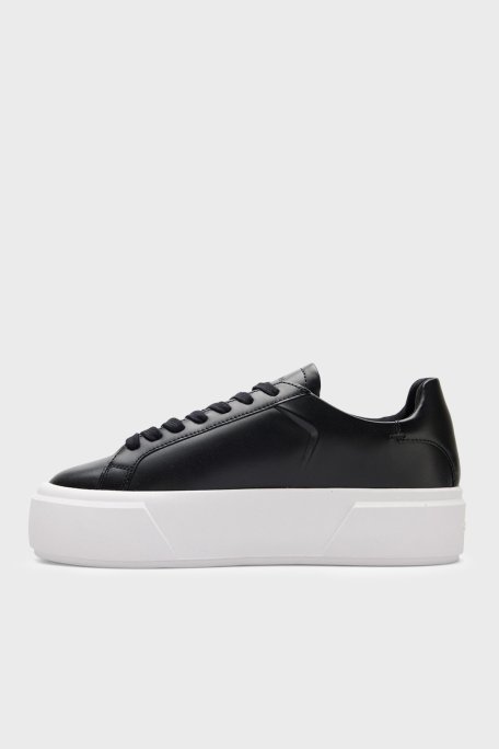 Calvin Klein Deri Logolu Platform Sneaker YW0YW01928BEH Bayan Ayakkabı YW0YW01928 BEH SİYAH - Calvin Klein (1)