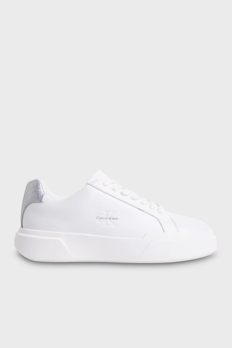 Calvin Klein Deri Logolu Sneaker HW0HW0298805Y Bayan Ayakkabı HW0HW02988 05Y BEYAZ - Calvin Klein