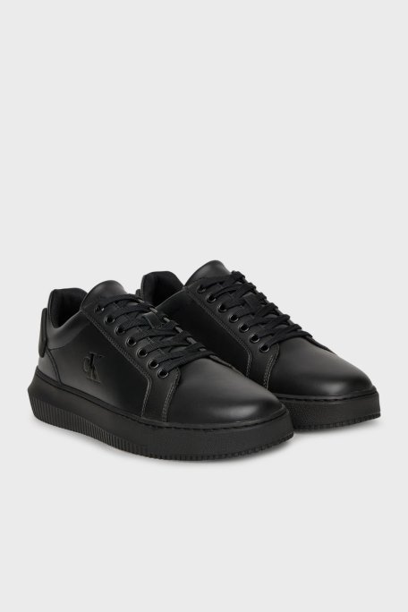 Calvin Klein Deri Logolu Sneaker YM0YM012960GJ Erkek Ayakkabı YM0YM01296 0GJ SİYAH - Calvin Klein (1)