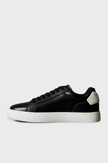 Calvin Klein Deri Logolu Sneaker YM0YM012970GM Erkek Ayakkabı YM0YM01297 0GM SİYAH-BEYAZ - Calvin Klein (1)