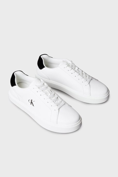 Calvin Klein Deri Logolu Sneaker YM0YM0143501W Erkek Ayakkabı YM0YM01435 01W BEYAZ-SİYAH - Calvin Klein (1)