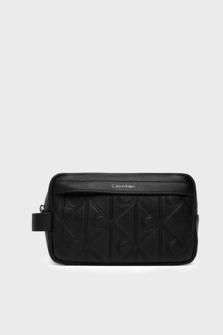 Calvin Klein Deri Logolu Tek Saplı LV04D1179GUB1 Erkek Çanta LV04D1179G UB1 SİYAH - Calvin Klein