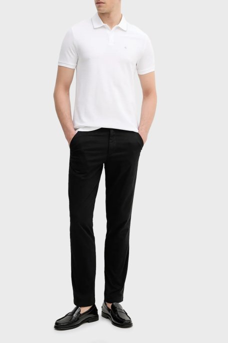 Calvin Klein Desenli % 100 Pamuk Regular Fit Düğmeli LV04LC239GYAF Erkek Polo LV04LC239G YAF BEYAZ - Calvin Klein (1)