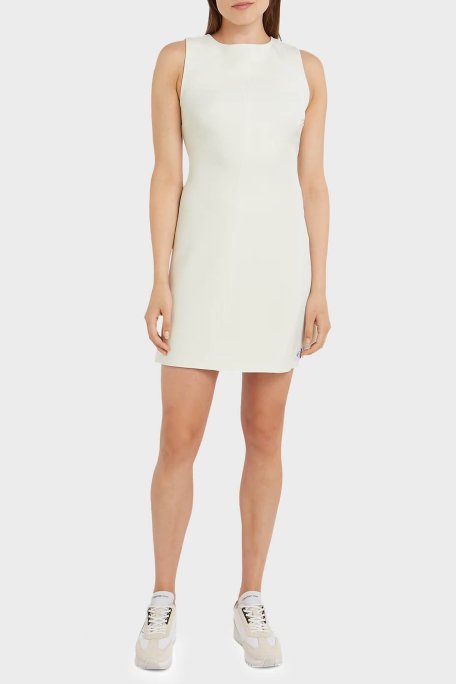 Calvin Klein Esnek Fitted Sırt Dekolteli Mini J20J223063CGA Bayan Elbise J20J223063 CGA TAŞ - Calvin Klein