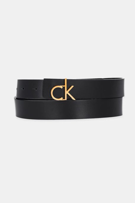 Calvin Klein Hakiki Deri Monogram Logo Baskılı Çift Taraflı LV04F7038GUB1 Bayan Kemer LV04F7038G UB1 SİYAH - Calvin Klein (1)