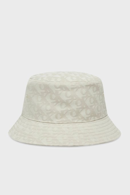Calvin Klein Jakarlı Logolu Bucket LV04K5059GX7M Bayan Şapka LV04K5059G X7M KREM - Calvin Klein