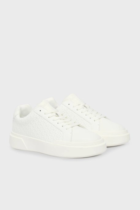 Calvin Klein Kabartma Logolu Sneaker YW0YW020580LB Bayan Ayakkabı YW0YW02058 0LB BEYAZ - Calvin Klein (1)