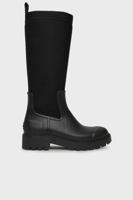 Calvin Klein Kalın Taban Fermuarlı Uzun YW0YW02002BEH Bayan Çizme YW0YW02002 BEH SİYAH - Calvin Klein