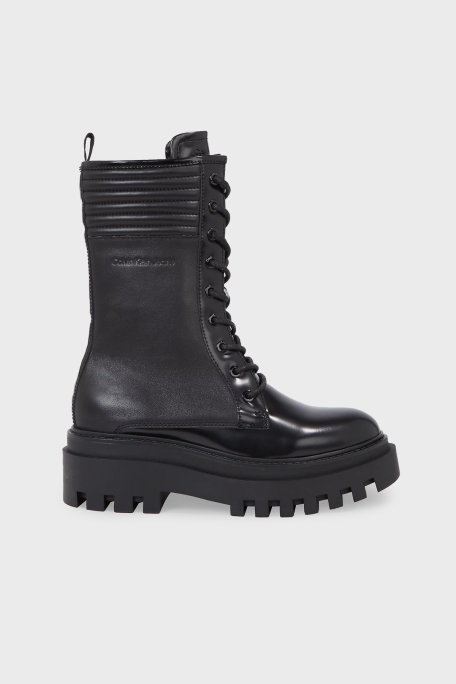 Calvin Klein Kalın Tabanlı Postal YW0YW011370GT Bayan Bot YW0YW01137 0GT SİYAH - Calvin Klein