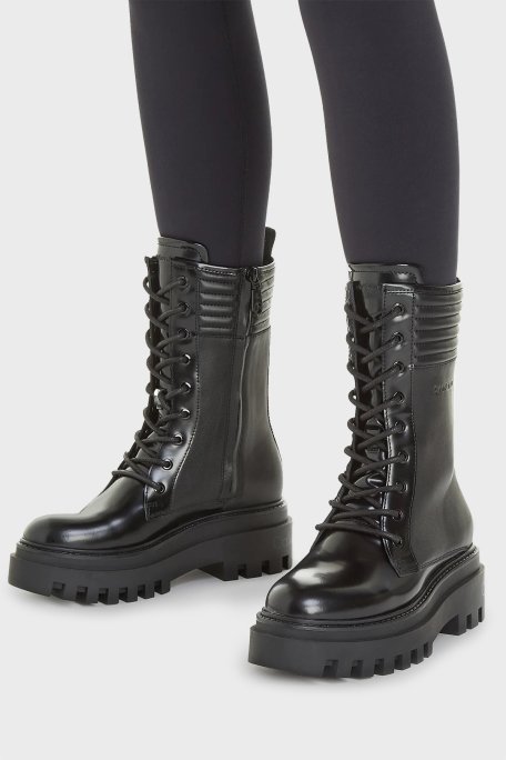 Calvin Klein Kalın Tabanlı Postal YW0YW011370GT Bayan Bot YW0YW01137 0GT SİYAH - Calvin Klein (1)