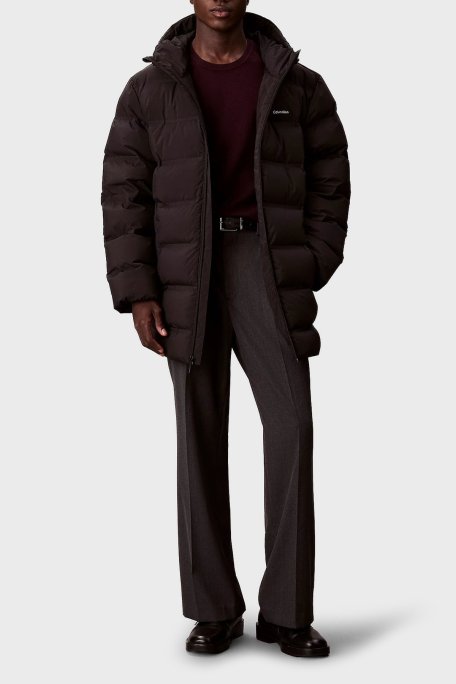 Calvin Klein Kapitoneli Logolu Regular Fit Kapüşonlu LV04LD516GUB1 Erkek Mont LV04LD516G UB1 SİYAH - Calvin Klein (1)