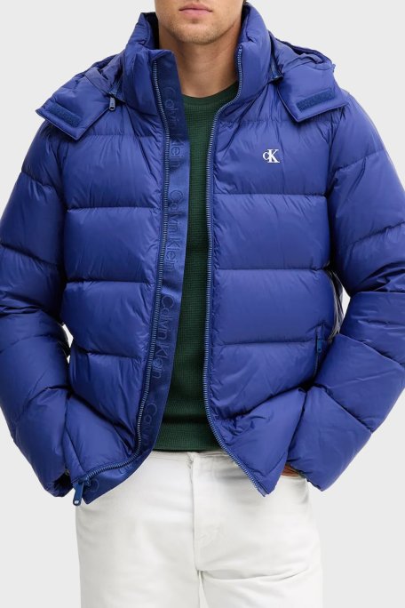 Calvin Klein Kapitoneli Regular Fit Çıkarılabilir Kapüşonlu LV04RC518GIZ4 Erkek Mont LV04RC518G IZ4 MOR - Calvin Klein