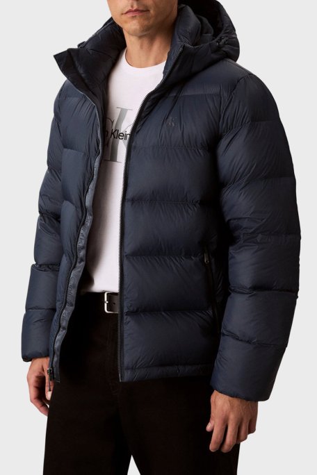 Calvin Klein Kapitoneli Regular Fit Çıkarılabilir Kapüşonlu LV04RC518GPPK Erkek Mont LV04RC518G PPK LACİVERT - Calvin Klein