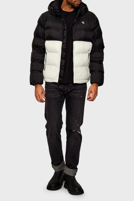 Calvin Klein Kapitoneli Regular Fit Çıkarılabilir Kapüşonlu LV04RD527GYAS Erkek Mont LV04RD527G YAS BEYAZ - Calvin Klein (1)