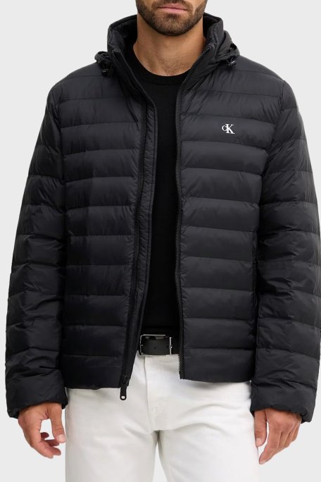 Calvin Klein Kapitoneli Regular Fit Gizlenebilir Kapüşonlu LV04RC511GUB1 Erkek Mont LV04RC511G UB1 SİYAH - Calvin Klein