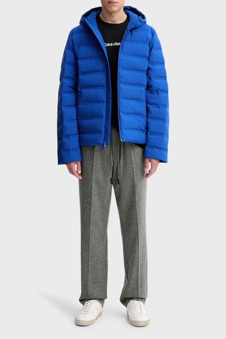 Calvin Klein Kapitoneli Regular Fit Kapüşonlu Şişme LV04LD521GC65 Erkek Mont LV04LD521G C65 MAVİ - Calvin Klein (1)
