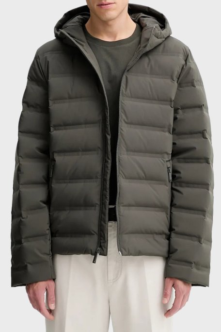 Calvin Klein Kapitoneli Regular Fit Kapüşonlu Şişme LV04LD521GPAR Erkek Mont LV04LD521G PAR KOYU KAHVE - Calvin Klein