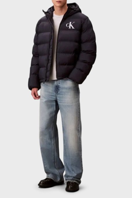 Calvin Klein Kapitoneli Regular Fit Kapüşonlu Yaka Şişme LV04RD528GCEF Erkek Mont LV04RD528G CEF LACİVERT - Calvin Klein (1)