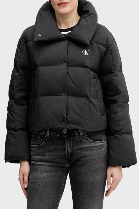 Calvin Klein Kapitoneli Relaxed Fit Suya Dayanıklı Şişme LV044D521GUB1 Bayan Mont LV044D521G UB1 SİYAH - Calvin Klein