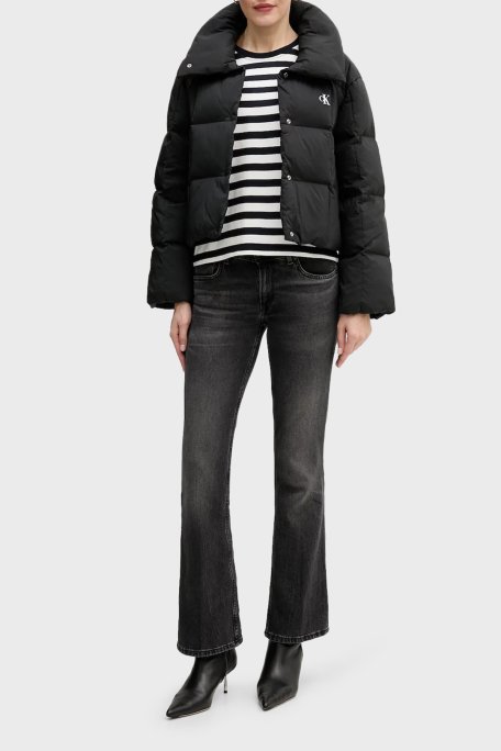 Calvin Klein Kapitoneli Relaxed Fit Suya Dayanıklı Şişme LV044D521GUB1 Bayan Mont LV044D521G UB1 SİYAH - Calvin Klein (1)