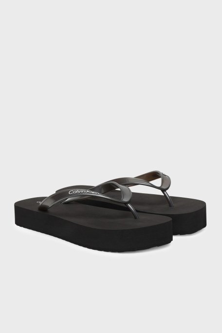 Calvin Klein Logo Detaylı Parmak Arası Kadın Terlik HW0HW03120 0GJ SİYAH - Calvin Klein (1)