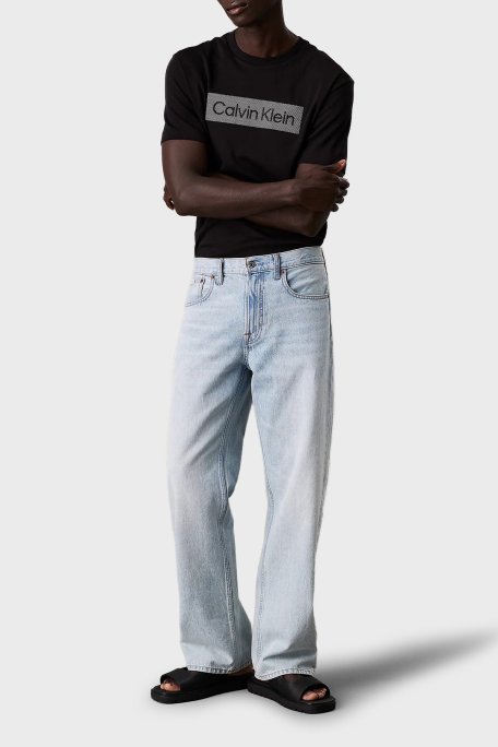 Calvin Klein Logo İşlemeli Pamuklu Regular Fit Bisiklet Yaka K10K112491BEH Erkek T Shirt K10K112491 BEH SİYAH - Calvin Klein (1)