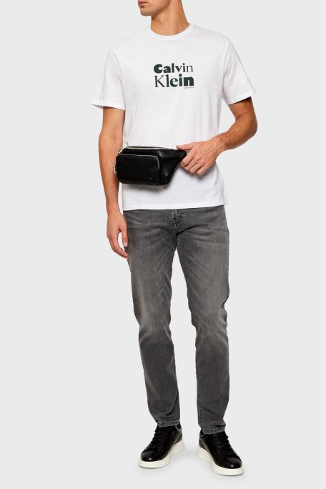 Calvin Klein Logolu % 100 Pamuk Regular Fit Bisiklet Yaka LV04RD820GYAA Erkek T Shirt LV04RD820G YAA BEYAZ - Calvin Klein (1)