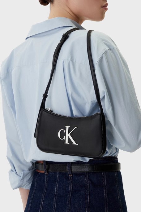 Calvin Klein Logolu Ayarlanabilir Askılı LV04F1125G3L2 Bayan Çanta LV04F1125G 3L2 SİYAH - Calvin Klein (1)