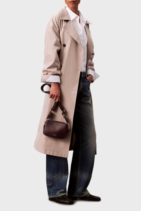 Calvin Klein Logolu Ayarlanabilir Askılı LV04F3165GBAP Bayan Çanta LV04F3165G BAP BORDO - Calvin Klein (1)