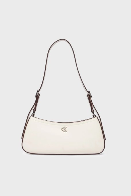 Calvin Klein Logolu Ayarlanabilir Askılı LV04F3170G4LX Bayan Çanta LV04F3170G 4LX BEYAZ - Calvin Klein