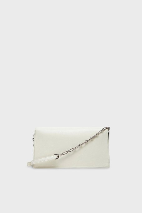 Calvin Klein Logolu Ayarlanabilir Zincir Askılı LV04F3103GFUP Bayan Çanta LV04F3103G FUP BEYAZ - Calvin Klein (1)