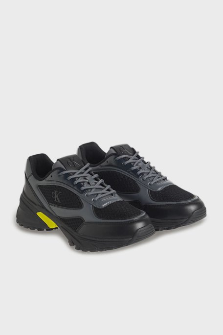 Calvin Klein Logolu Bağcıklı Sneaker YM0YM0145101O Erkek Ayakkabı YM0YM01451 01O SİYAH - Calvin Klein (1)