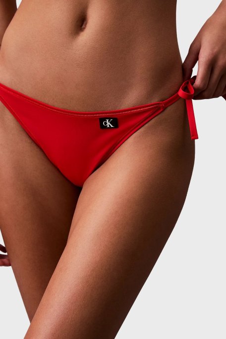 Calvin Klein Logolu Bağlamalı KW0KW02349XM8 Bayan Bikini Altı KW0KW02349 XM8 KIRMIZI - Calvin Klein