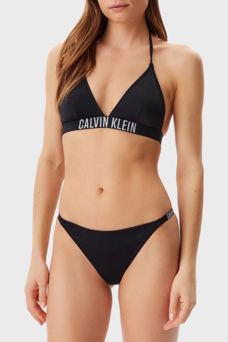 Calvin Klein Logolu Boyundan Bağlamalı KW0KW02854BEH Bayan Bikini Üstü KW0KW02854 BEH SİYAH - Calvin Klein (1)
