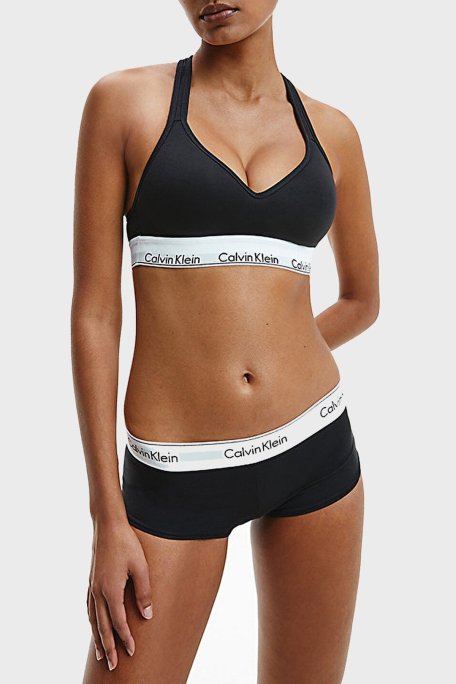 Calvin Klein Logolu Çapraz Sırt Detaylı Pamuklu Bralet 000QF1654E001 Kadın Sütyen 000QF1654E 001 SİYAH - Calvin Klein (1)