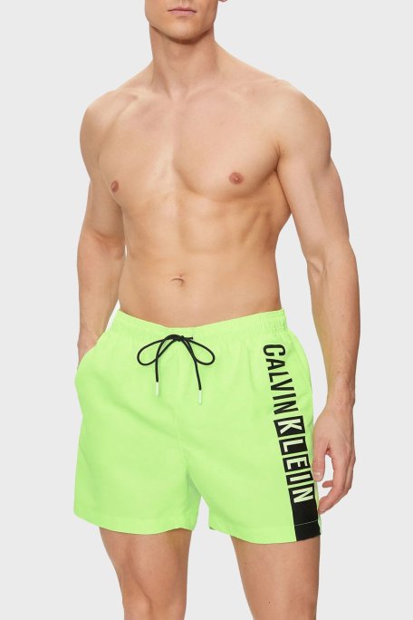 Calvin Klein Logolu Cepli Deniz Şortu Belden Bağlamalı KM0KM00991M0T Erkek Mayo Short KM0KM00991 M0T AÇIK YEŞİL - Calvin Klein (1)