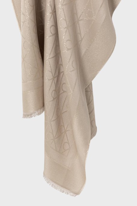 Calvin Klein Logolu Çift Taraflı 180 x 70 cm LV04F8062GRMU Bayan Şal LV04F8062G RMU TOPRAK - Calvin Klein (1)