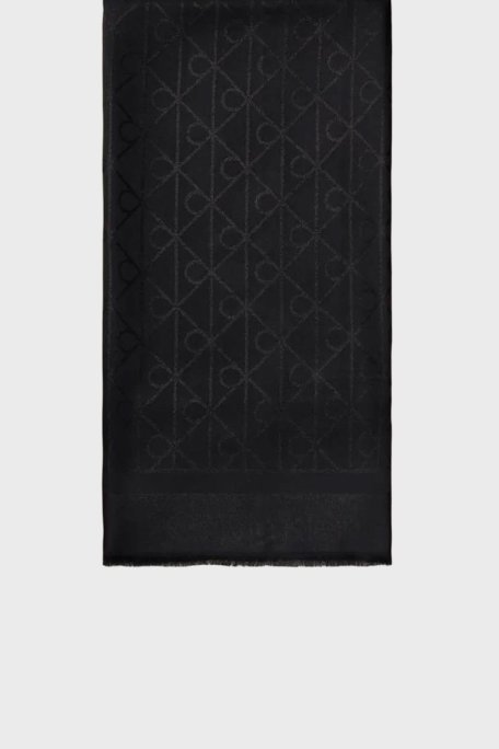 Calvin Klein Logolu Çift Taraflı 180 x 70 cm LV04F8062GUB1 Bayan Şal LV04F8062G UB1 SİYAH - Calvin Klein (1)