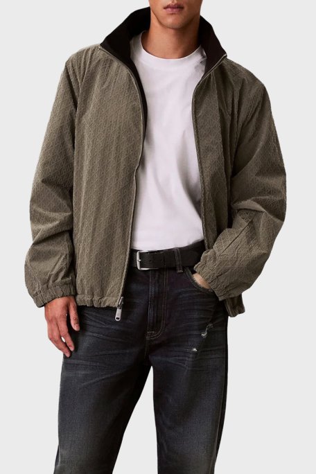 Calvin Klein Logolu Çift Taraflı Regular Fit Dik Yaka Erkek Ceket LV14RE522G PAY HAKİ - Calvin Klein (1)