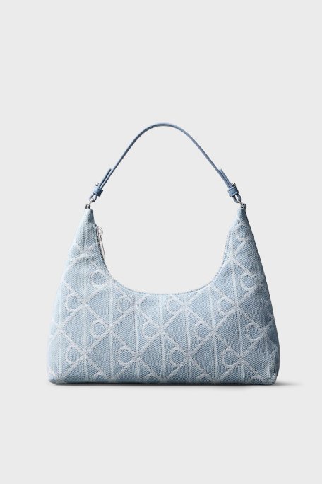 Calvin Klein Logolu Çıkarılabilir Askılı Denim LV04F3431GYBZ Bayan Çanta LV04F3431G YBZ AÇIK MAVİ - Calvin Klein