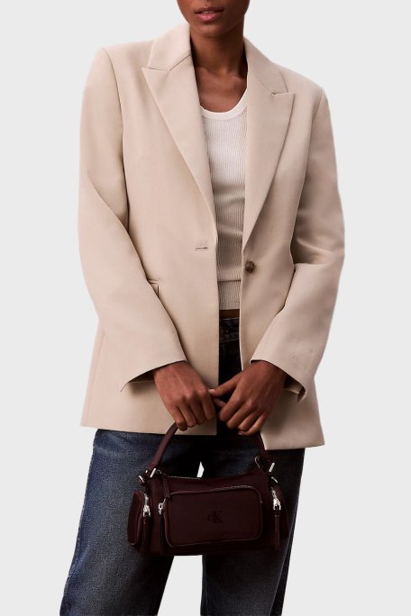 Calvin Klein Logolu Çıkarılabilir Askılı LV04F3132GBAP Bayan Çanta LV04F3132G BAP BORDO - Calvin Klein (1)